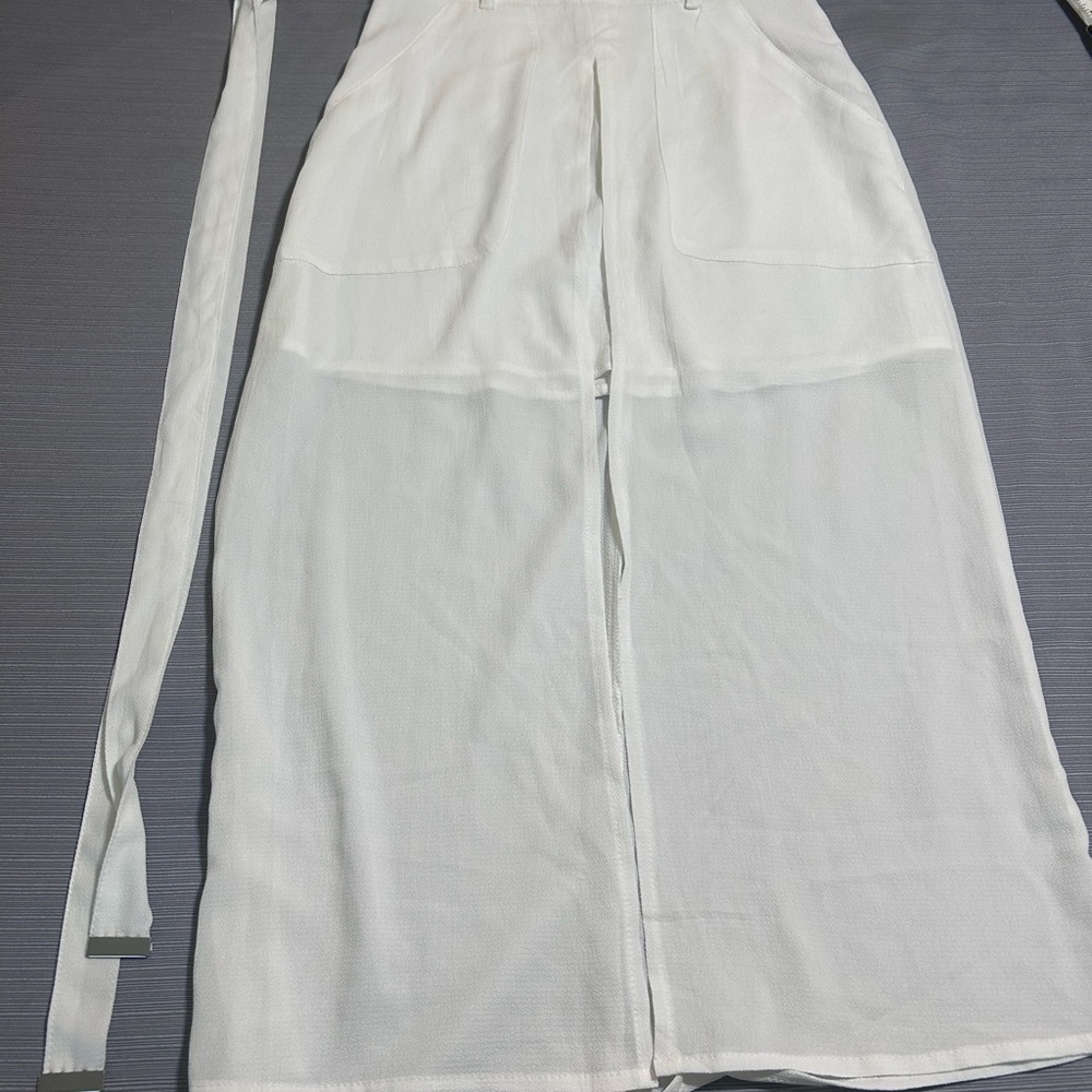 New Look Cream High-Low Skirt